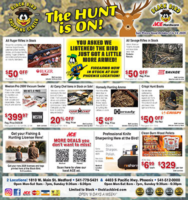 The Black Bird - Medford for Outdoor Adventure & Quality Hardware